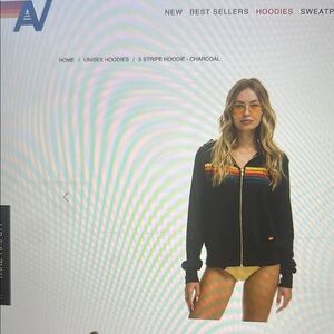 Aviator Nation 5 stripe hoodie